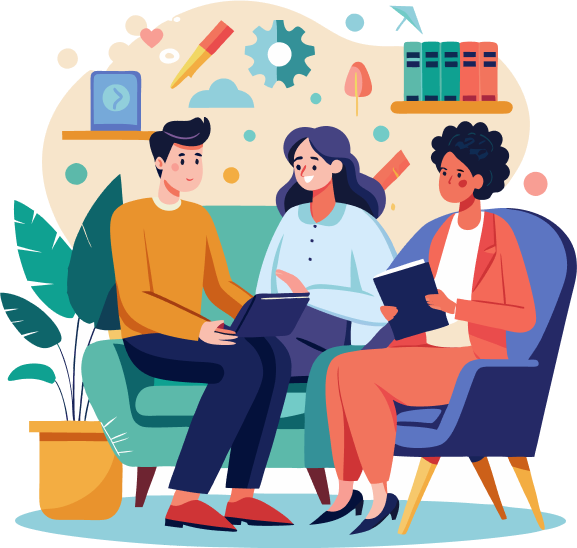 Couples therapy illustration